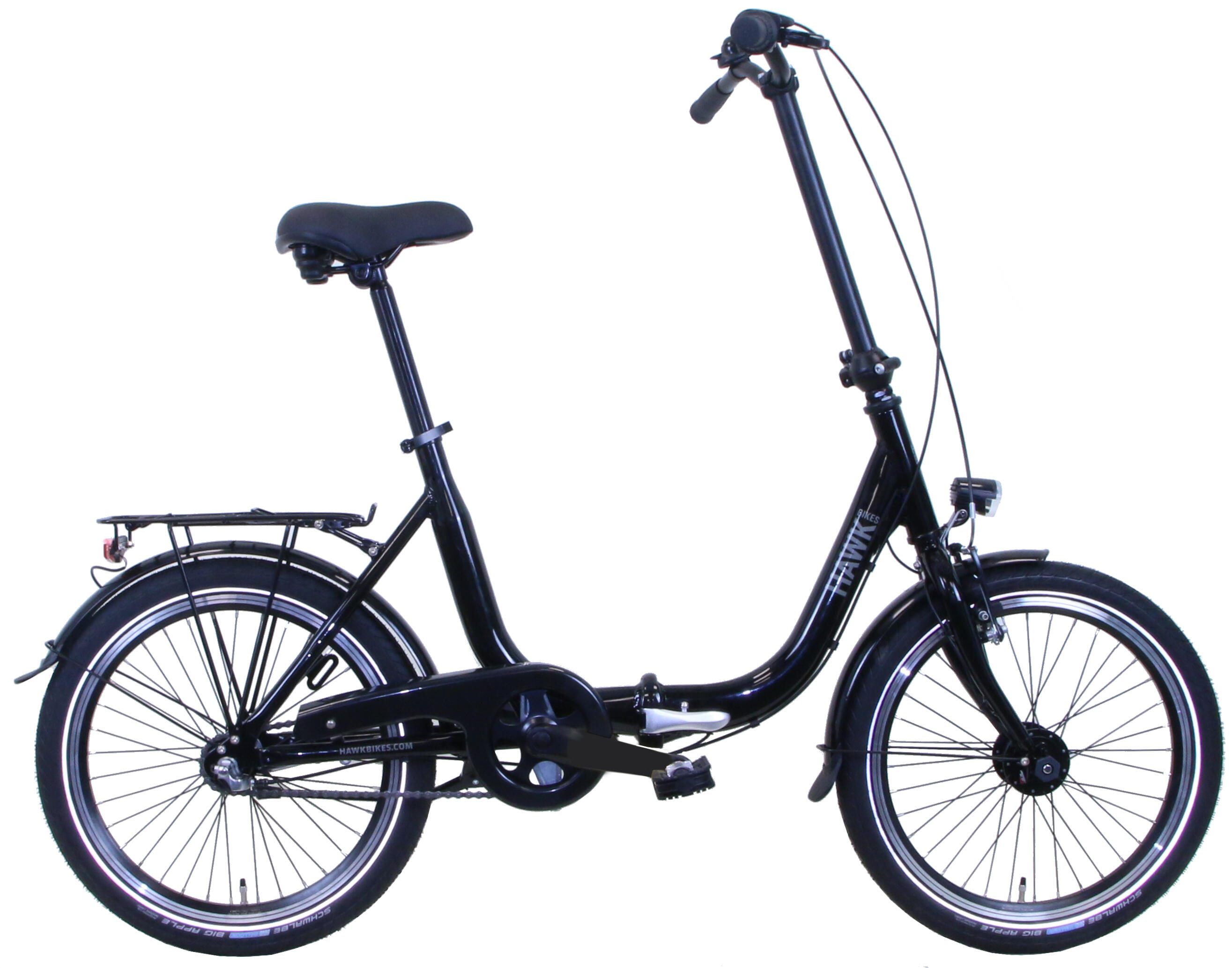 Rower miejski składak Hawk Bikes 20 3 biegowy czarny
