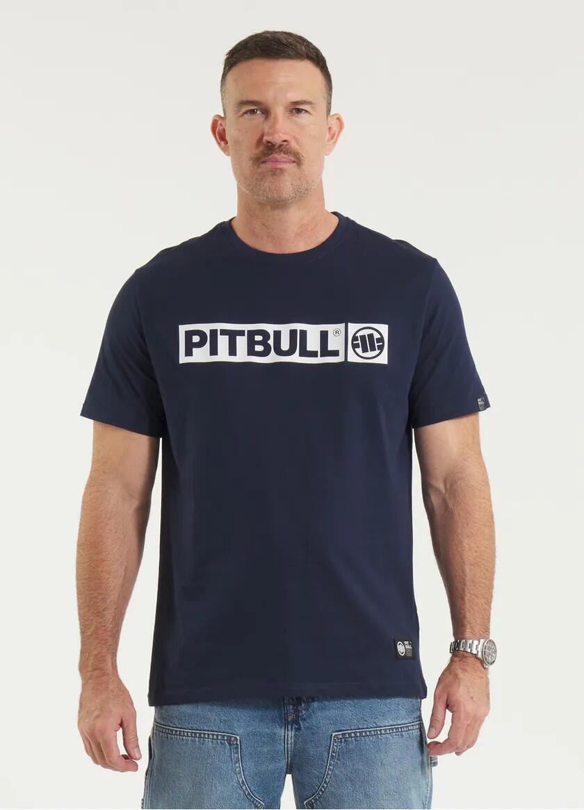 Pitbull T-shirt bawełniany Hilltop Granatowy