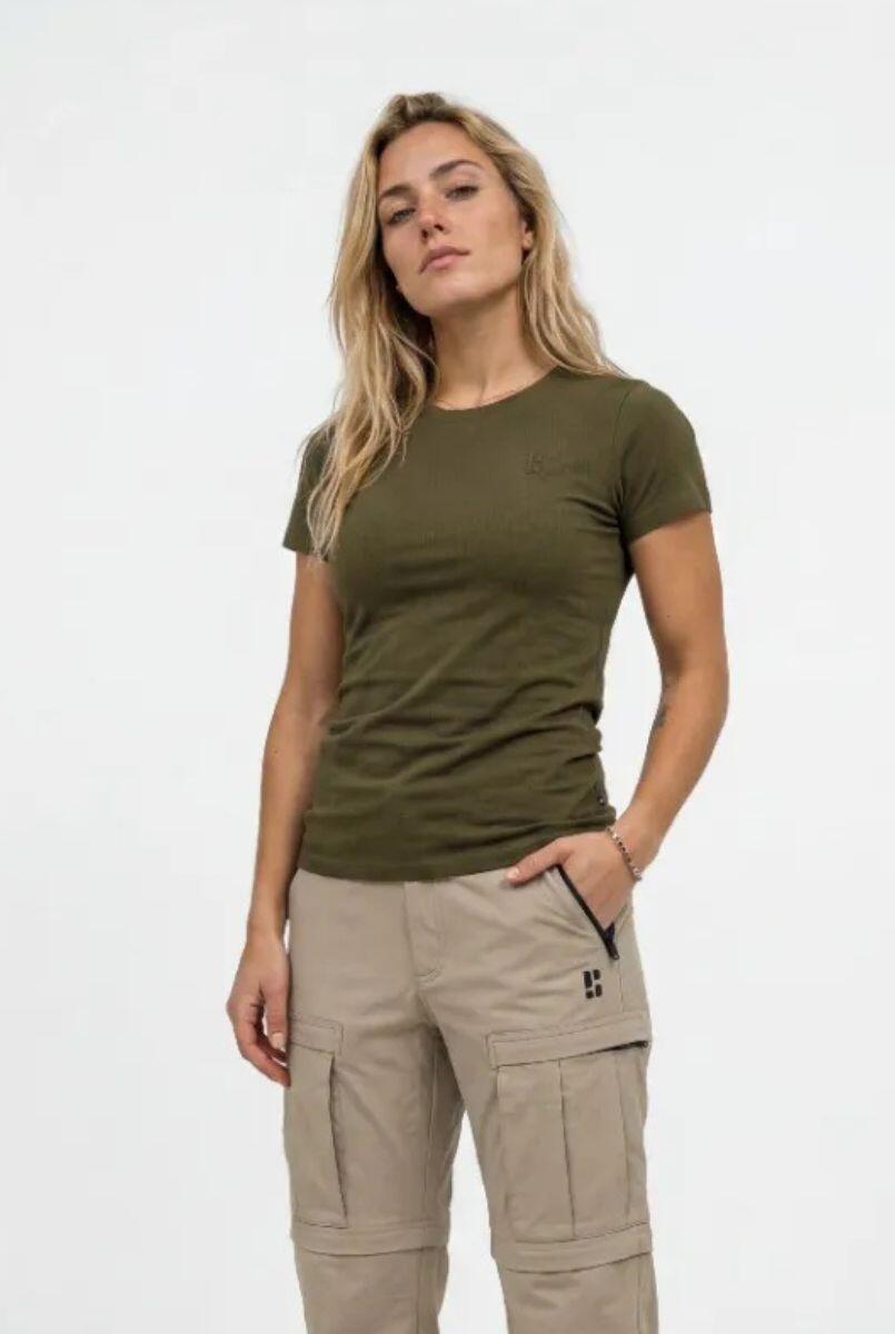 Poederbaas damski T-shirt outdoor SOLX z wełny merino