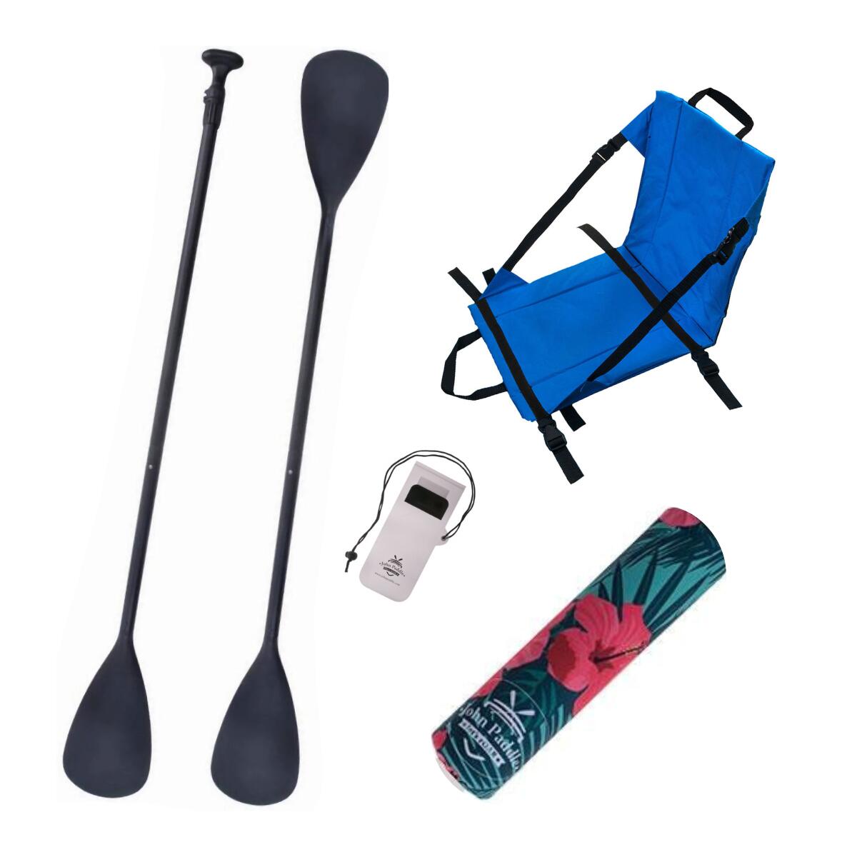 Zestaw Wiosło John Paddle V2 + Siedzisko + odbijacz Flowers + etui