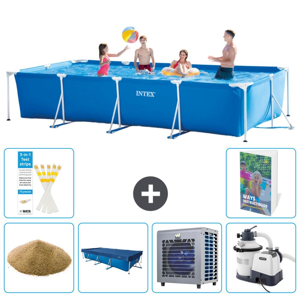 INTEX Basen ze stelażem Prostokątny - 450x220x84 cm - 7-częściowy S133