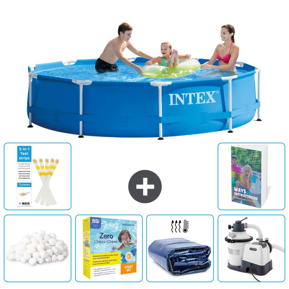 INTEX Basen ze stelażem Okrągły - 305x76 cm - 7-częściowy S75