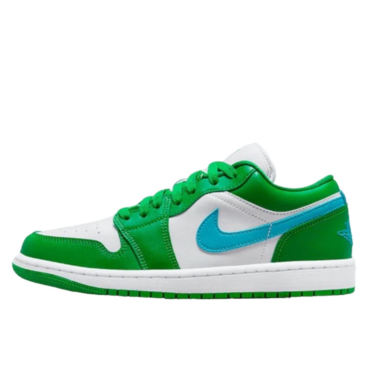 Buty do chodzenia dla dorosłych Air Jordan 1 Low Lucky Green Aquatone