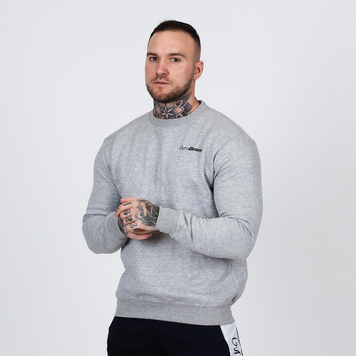 Bluza męska fitness regular fit szara Basic