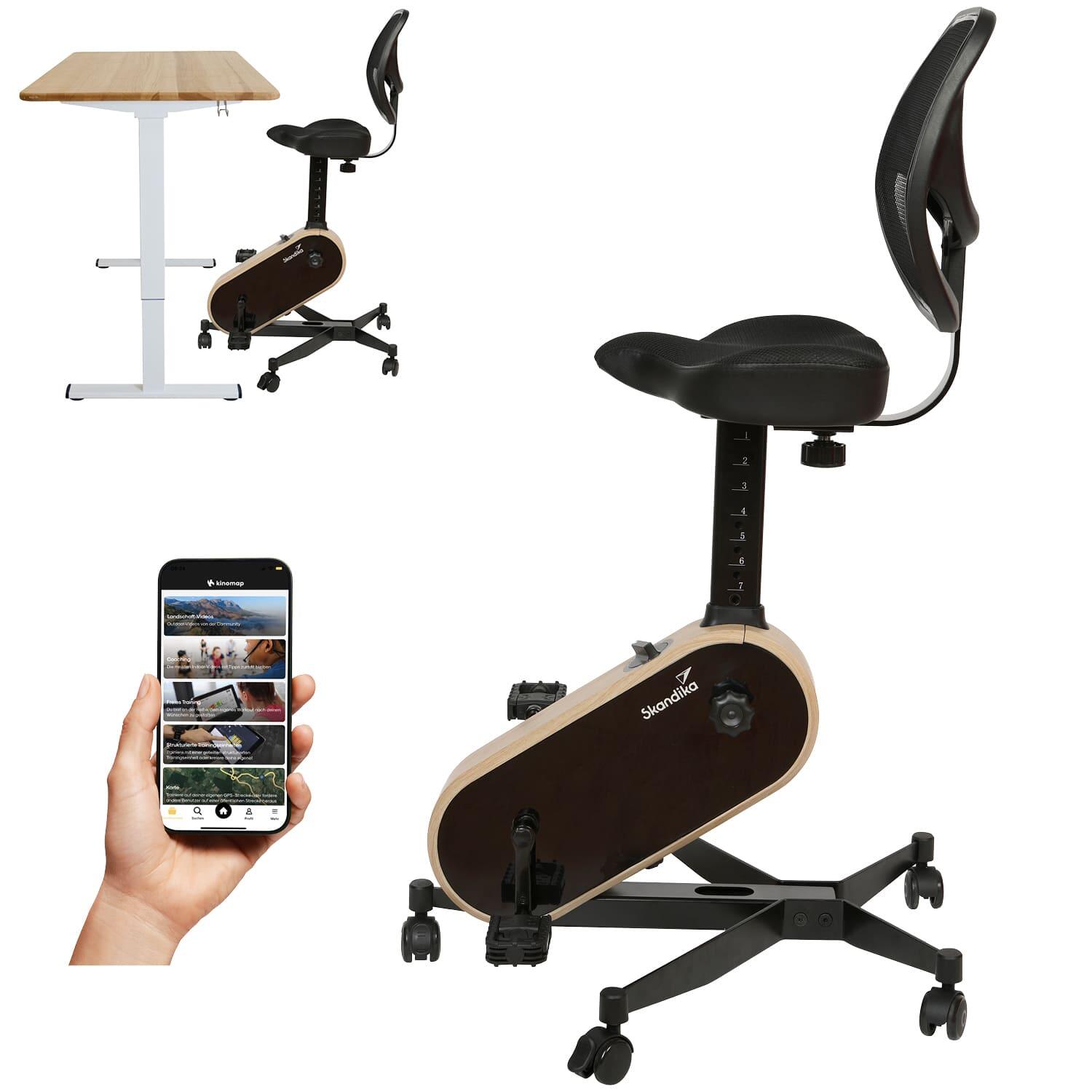 Rower stacjonarny biurkowy Office Bike, magnetyczny regulowny do wysokości blatu