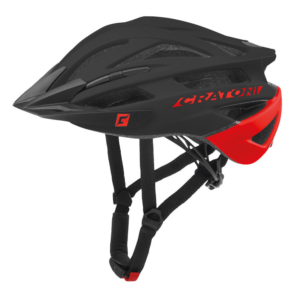 Kask rowerowy MTB Agravic czarny/czerwony matowy