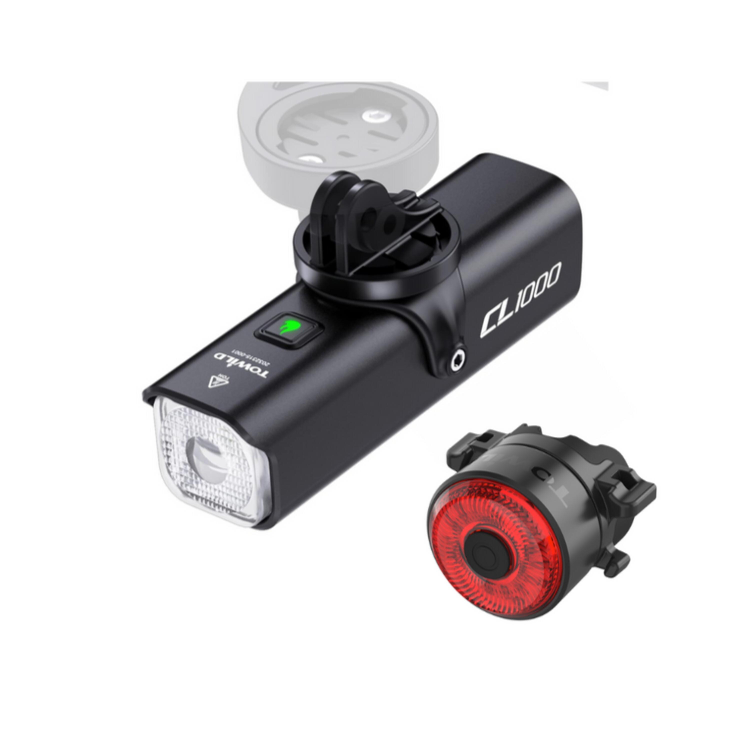 Zestaw oświetlenia rowerowego Towild CL1000 + TL03
