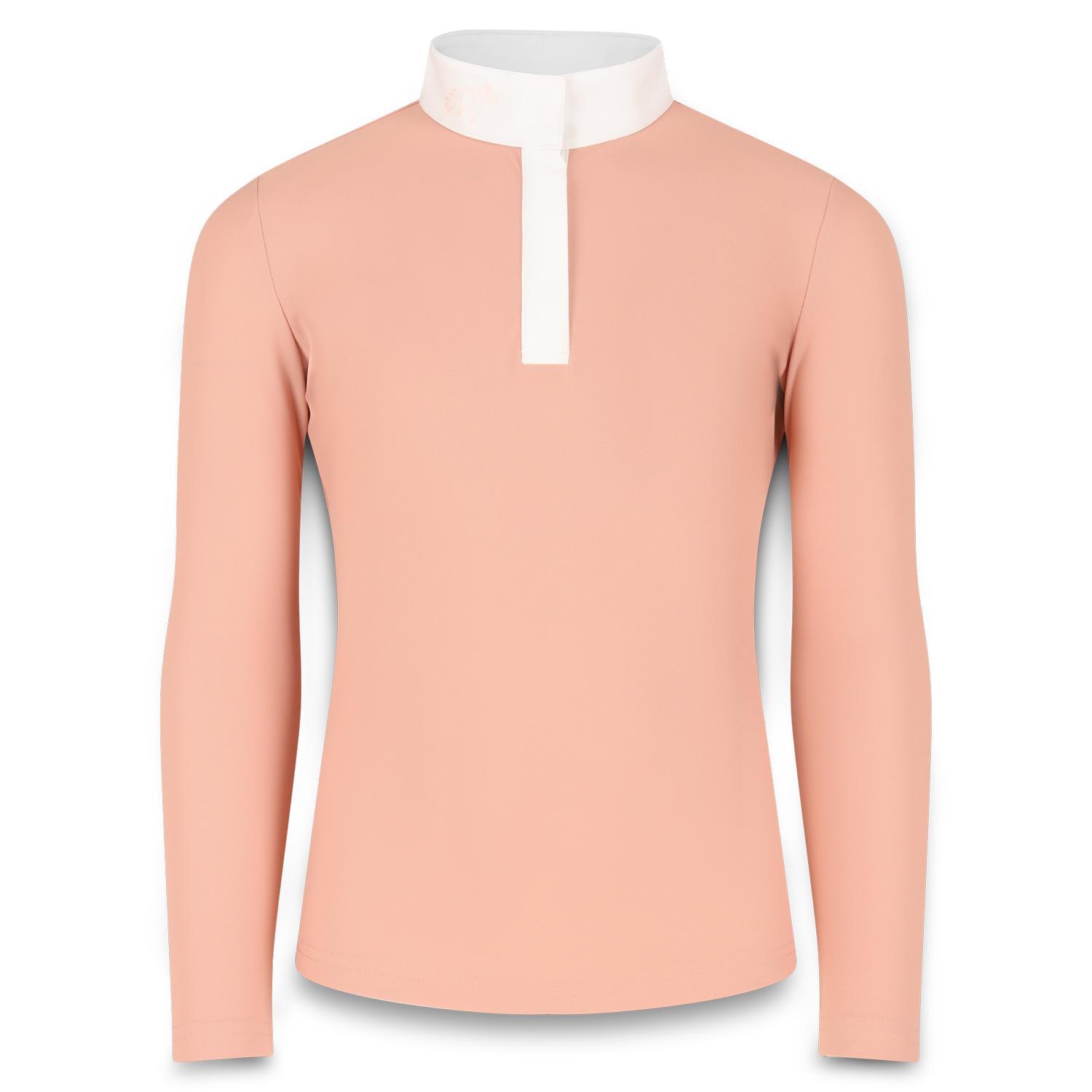 Dziewczęca koszulka polo z długim rękawem do jazdy konnej Kentucky Tokyo