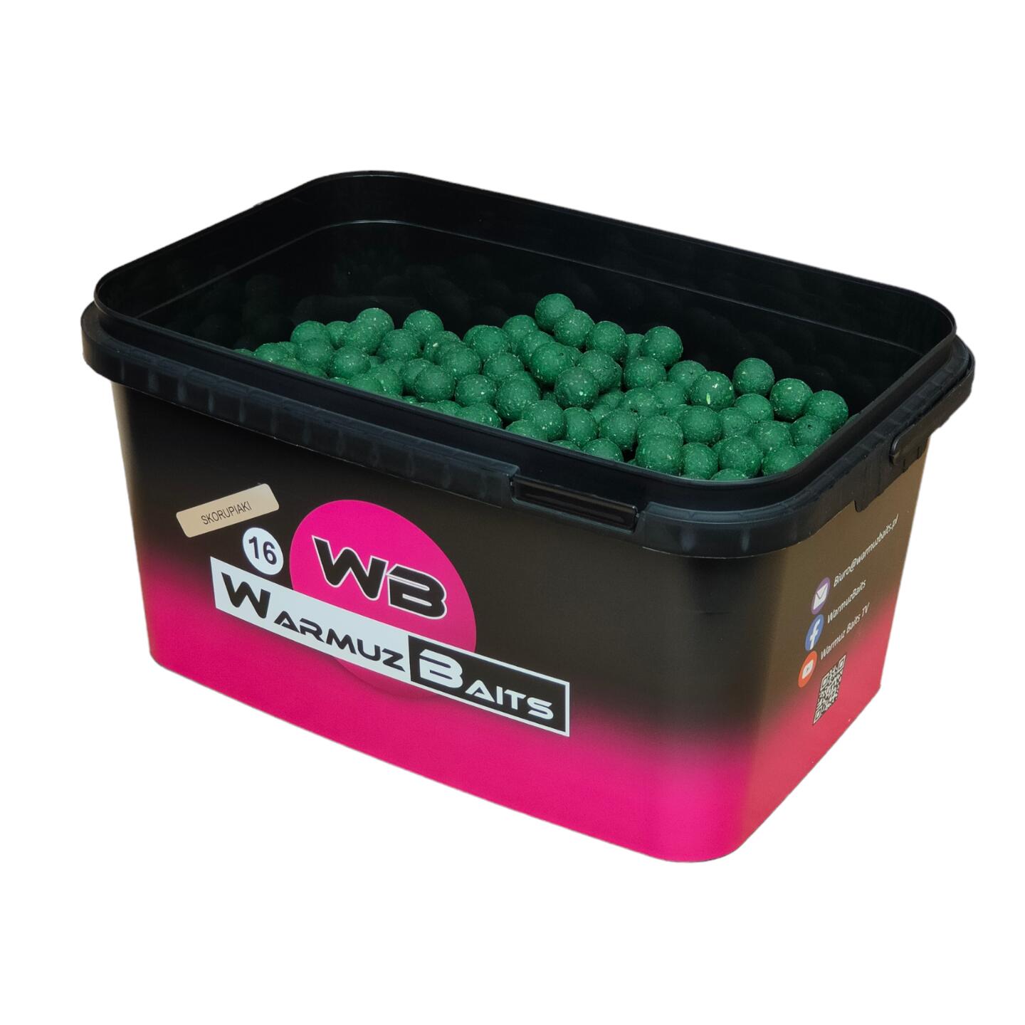 Kulki zanętowe 16mm Warmuz Baits Wiadro 3kg SKORUPIAKI