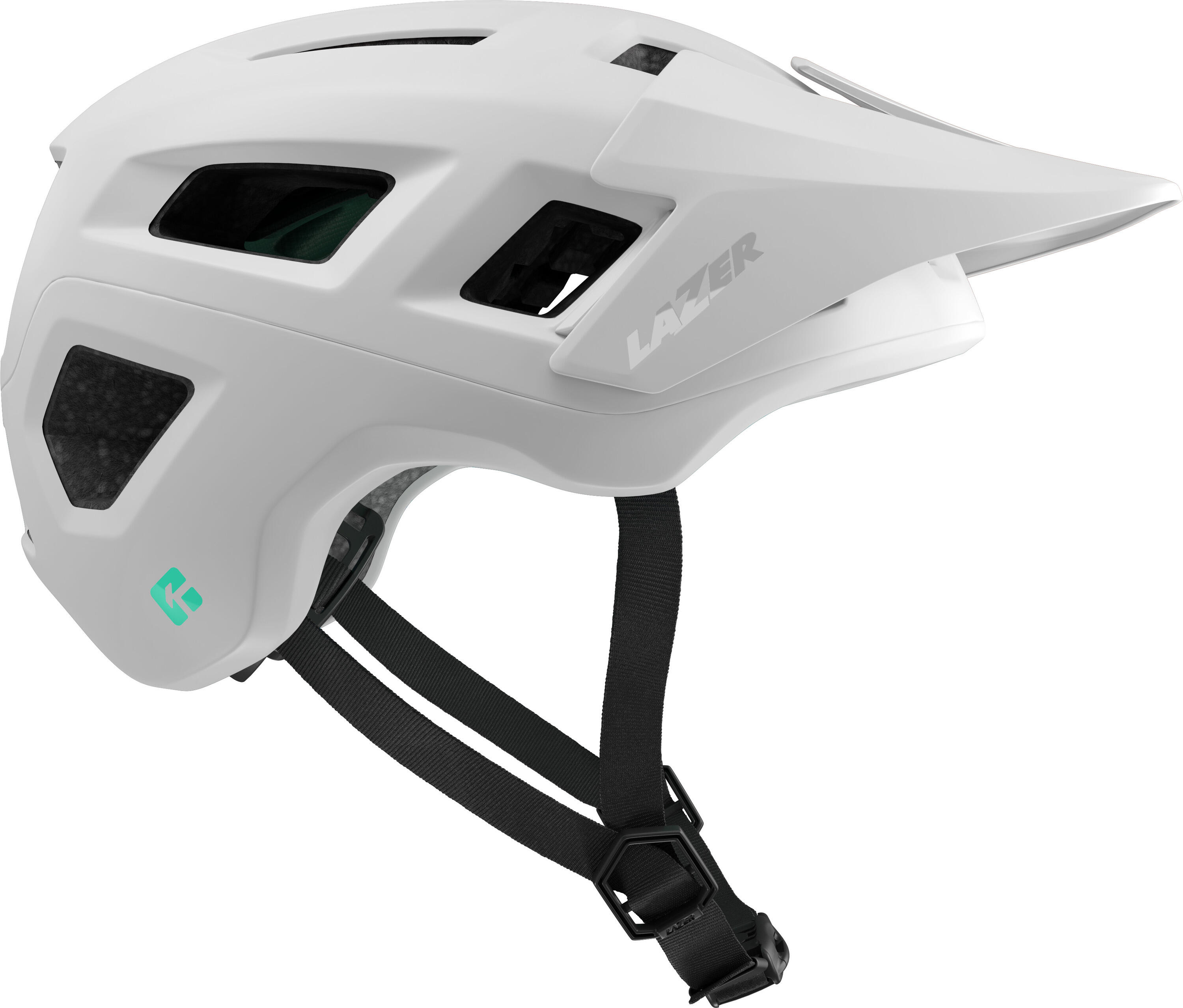 Kask MTB Coyote KinetiCore, matowy pełny biały