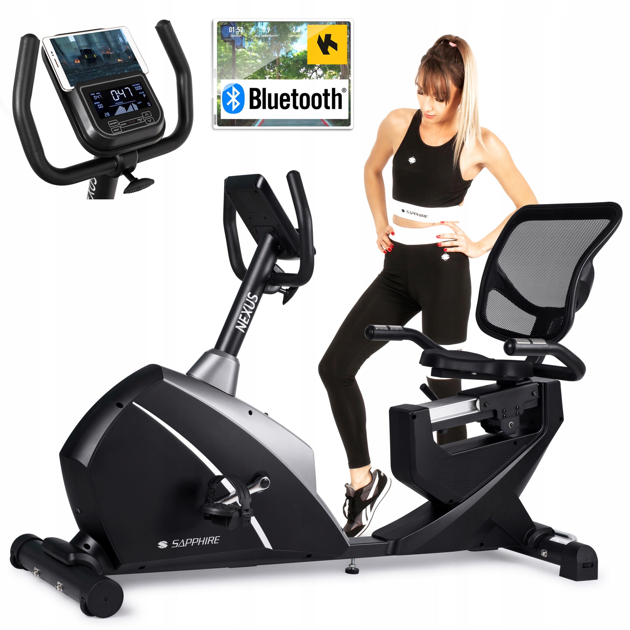 Rower elektromagnetyczny Sapphire SG-8050RB Nexus poziomy Bluetooth Aplikacje