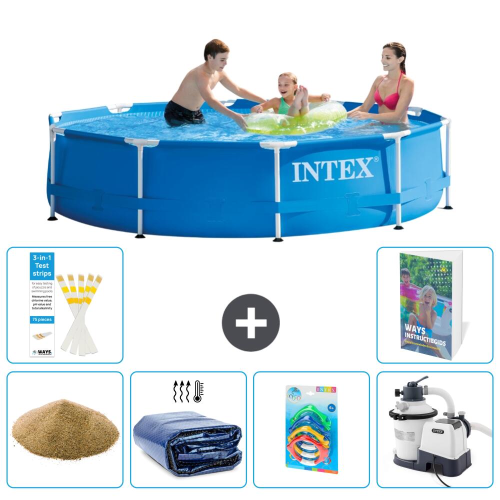INTEX Basen ze stelażem Okrągły - 305x76 cm - 7-częściowy S36