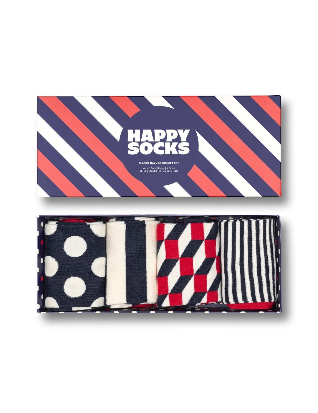 Skarpetki Happy Socks Classic Navy Giftbox 4-pack