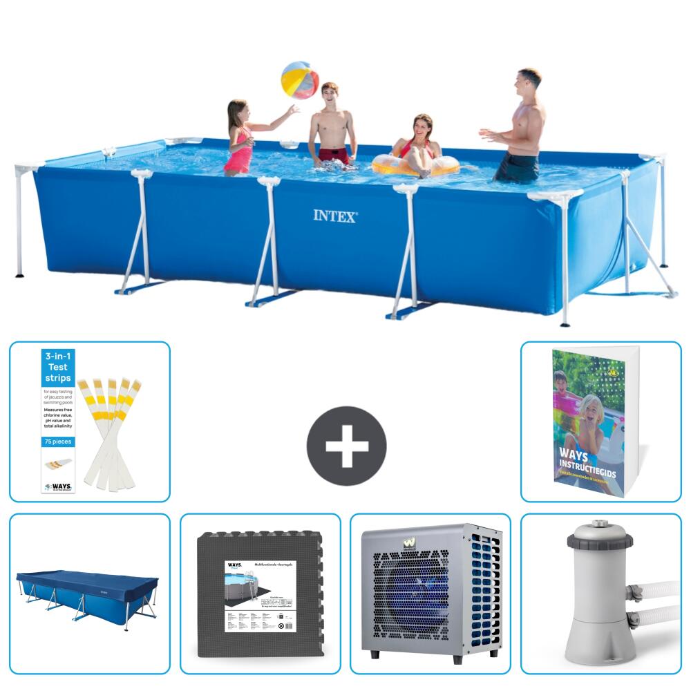 INTEX Basen ze stelażem Prostokątny - 450x220x84 cm - 7-częściowy S156