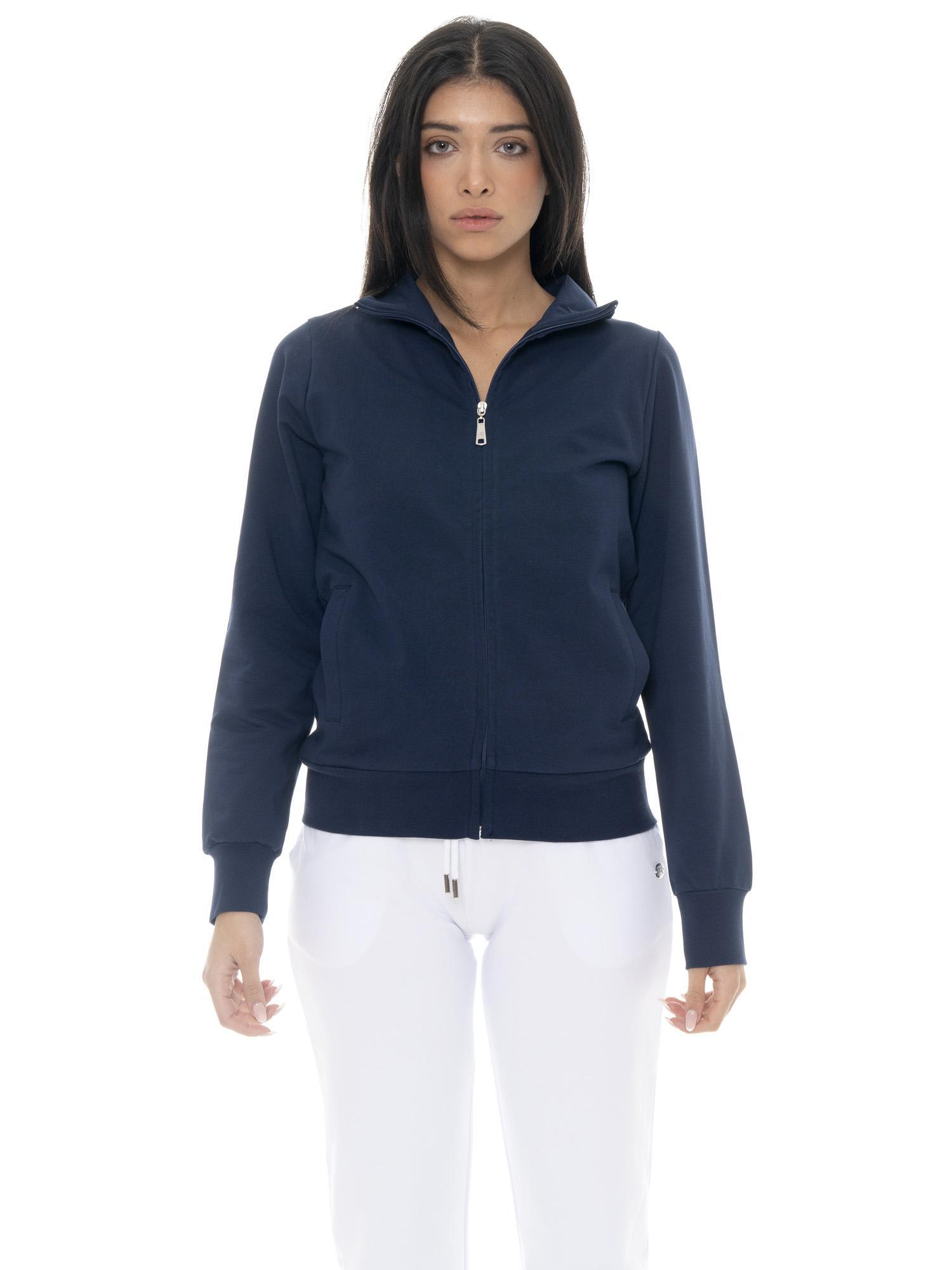 Bluzy damskie Leone Basic z kołnierzykiem zapinanym na zamek