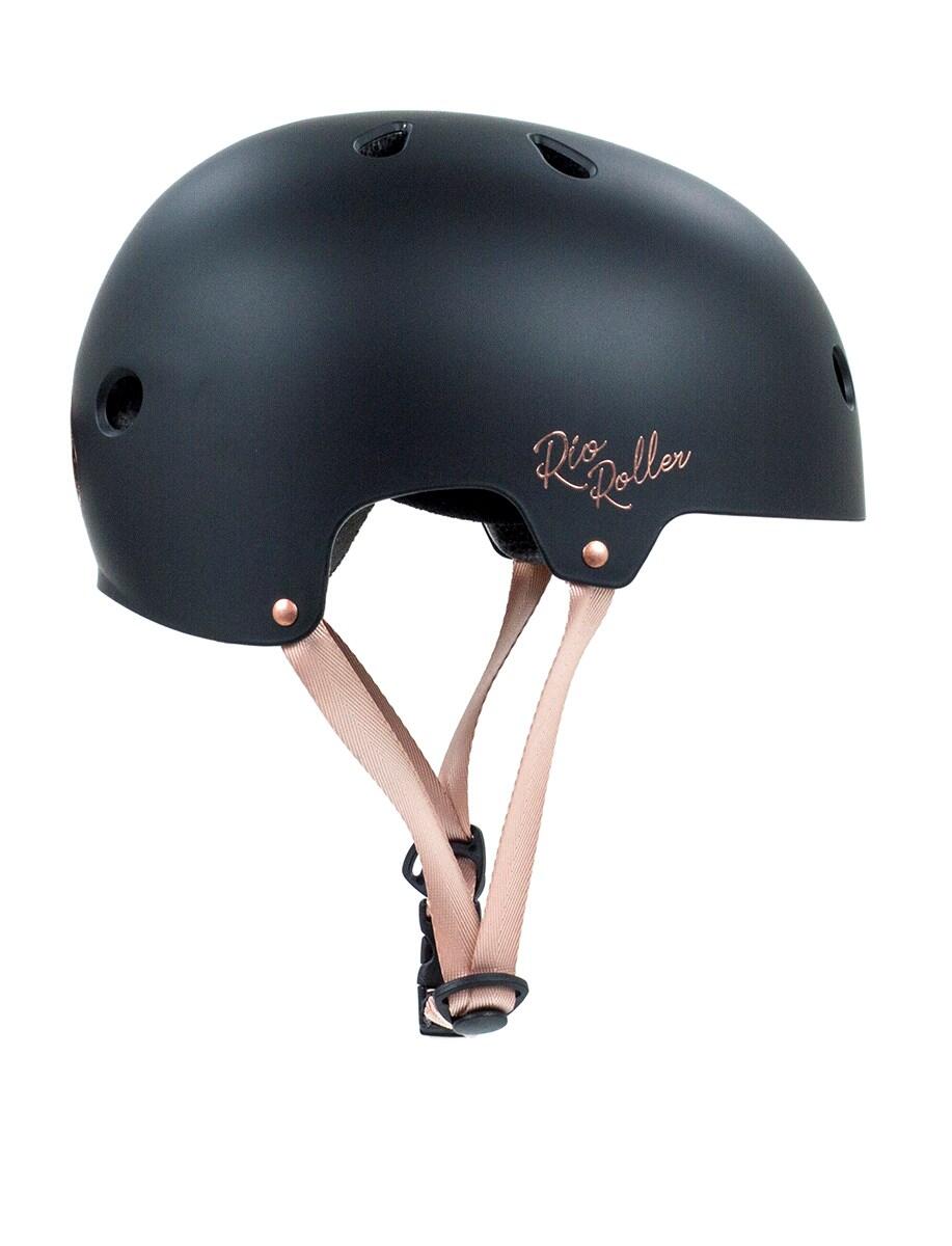 Rolki Kaski Rio Roller Rose Skate Kask - XXS/XS - Black - Rose Gold