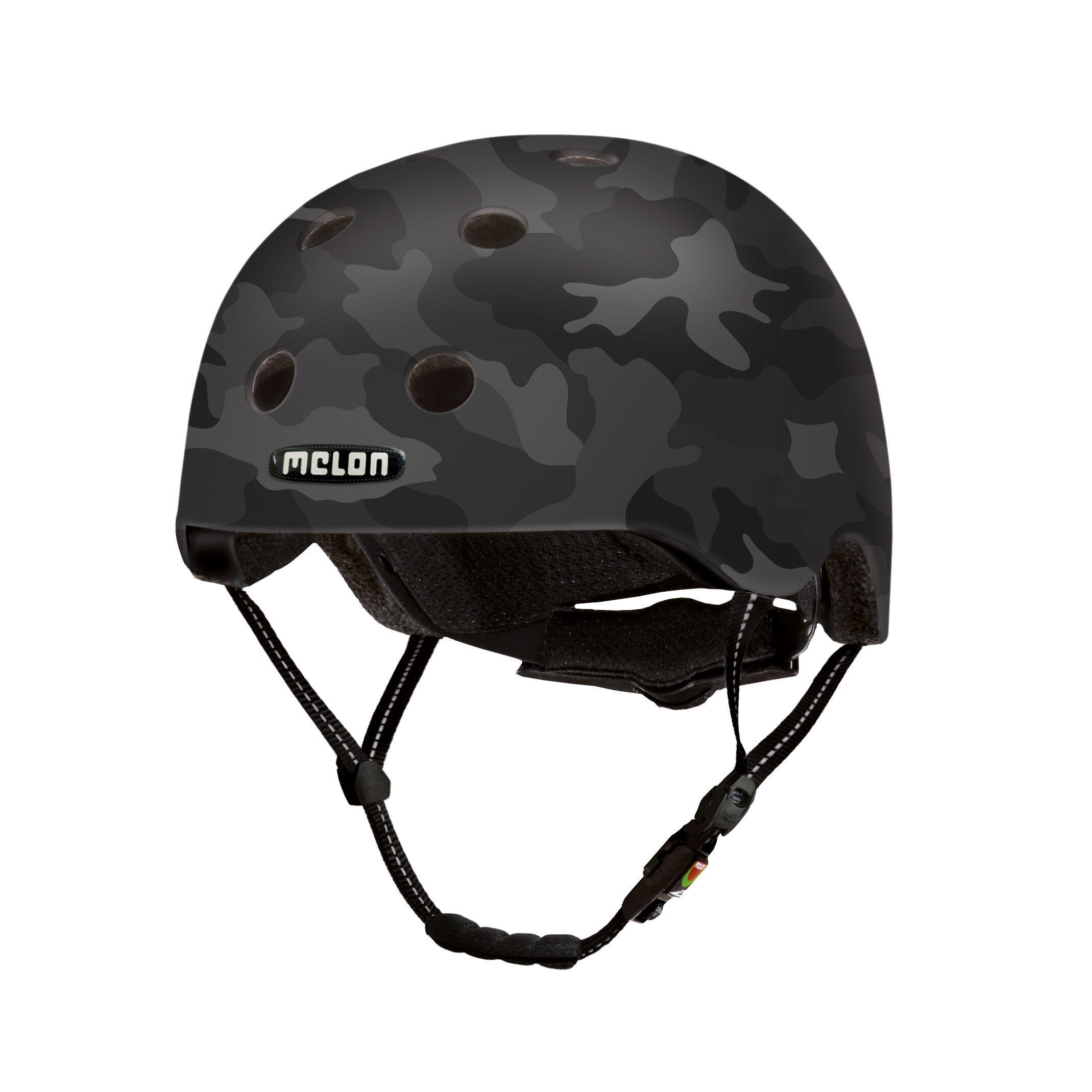 Kask rowerowy miejski „All Stars”  kamuflaż czarny matowy