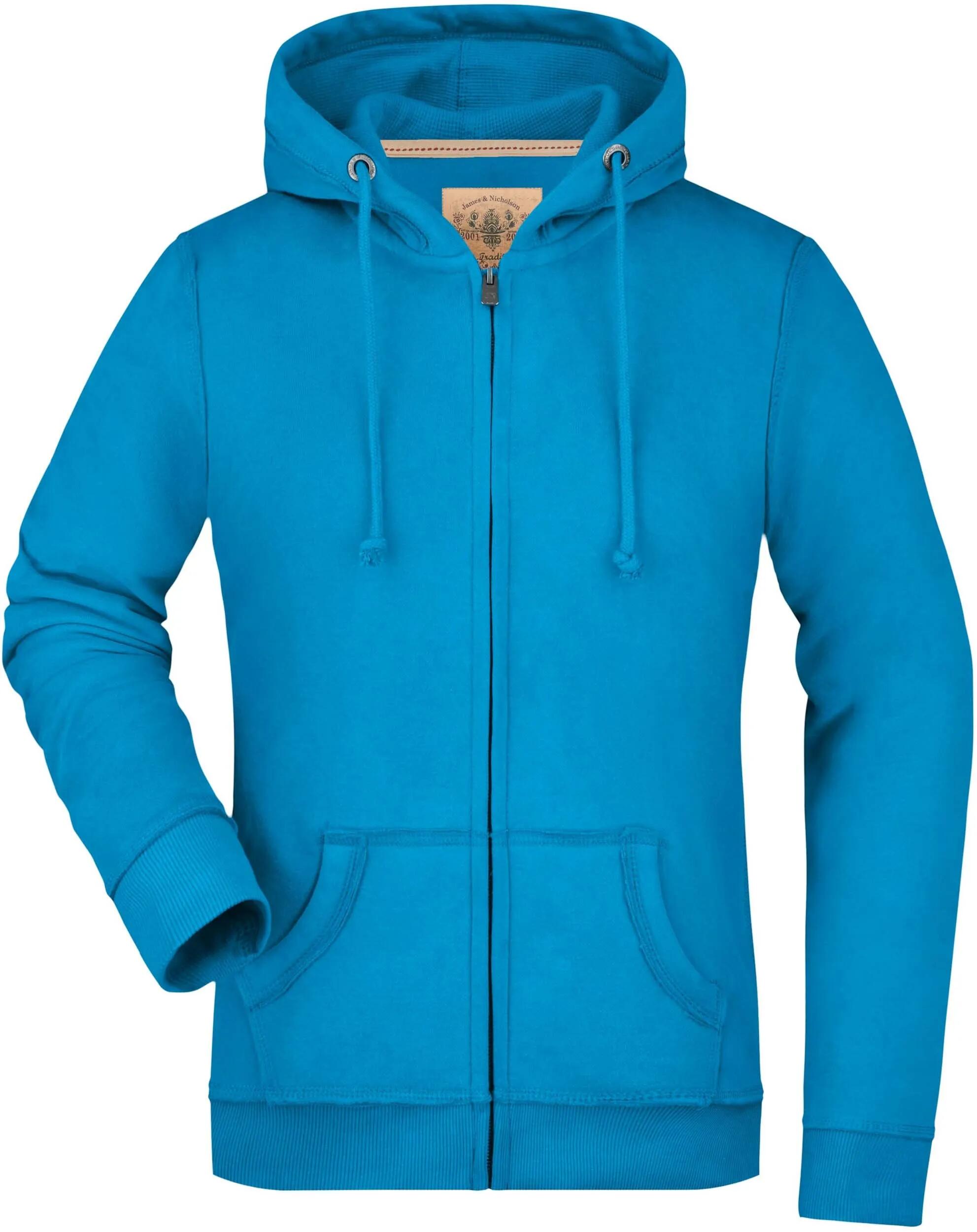 Damska bluza James & Nicholson Vintage Hoody niebieska