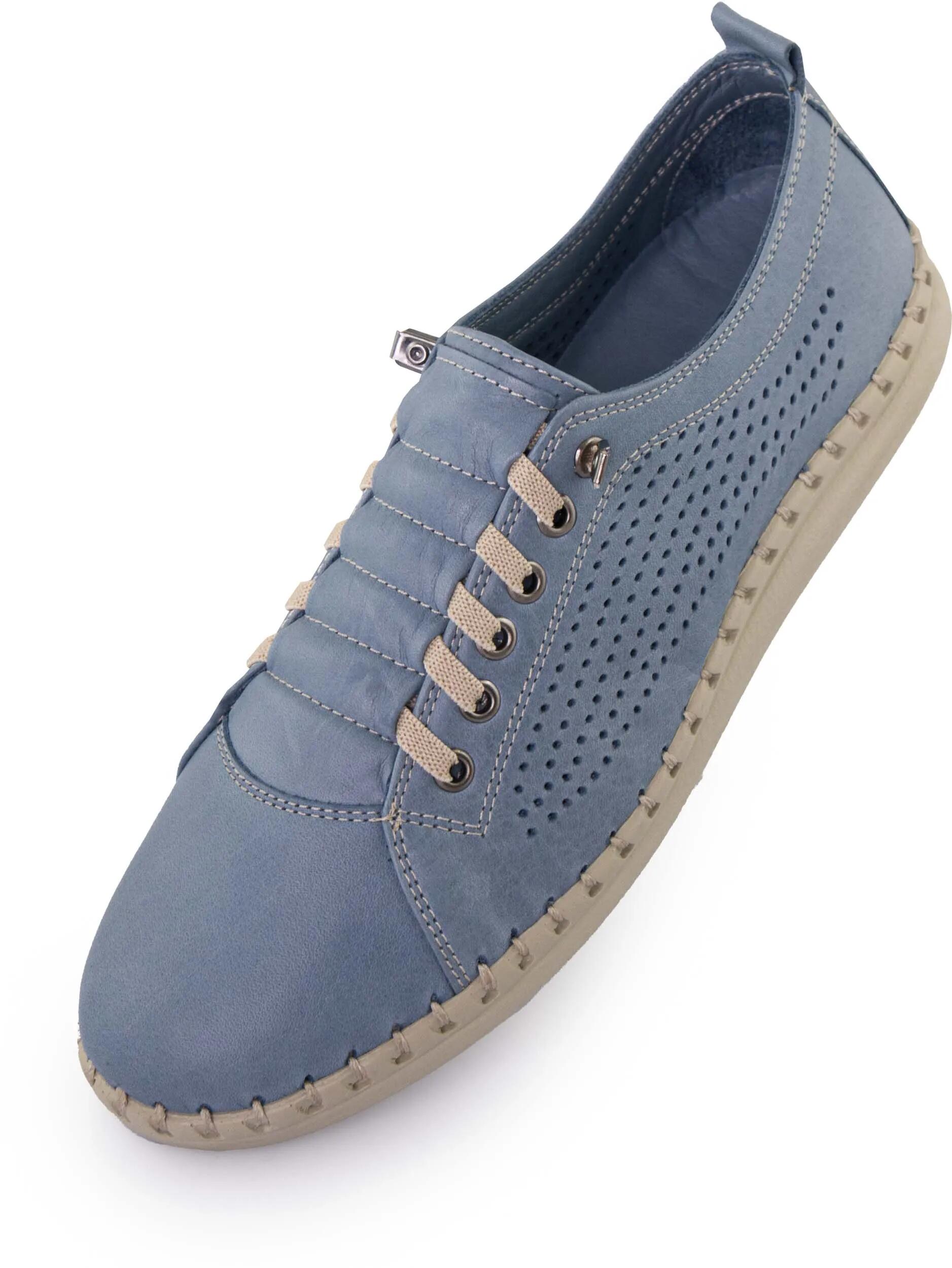 Damskie skórzane buty Nell Perform Denim niebieskie