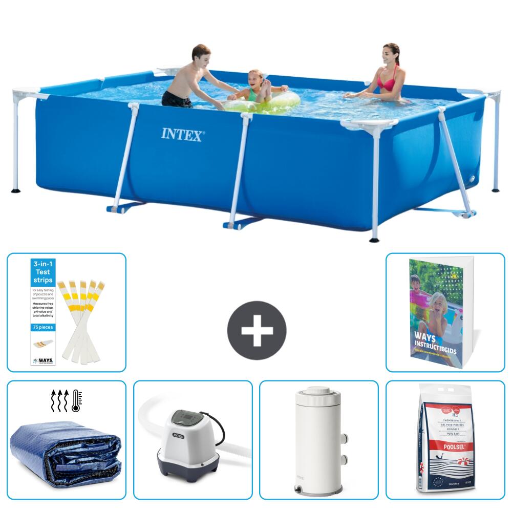 INTEX Basen ze stelażem Prostokątny - 300x200x75 cm - 7-częściowy S155