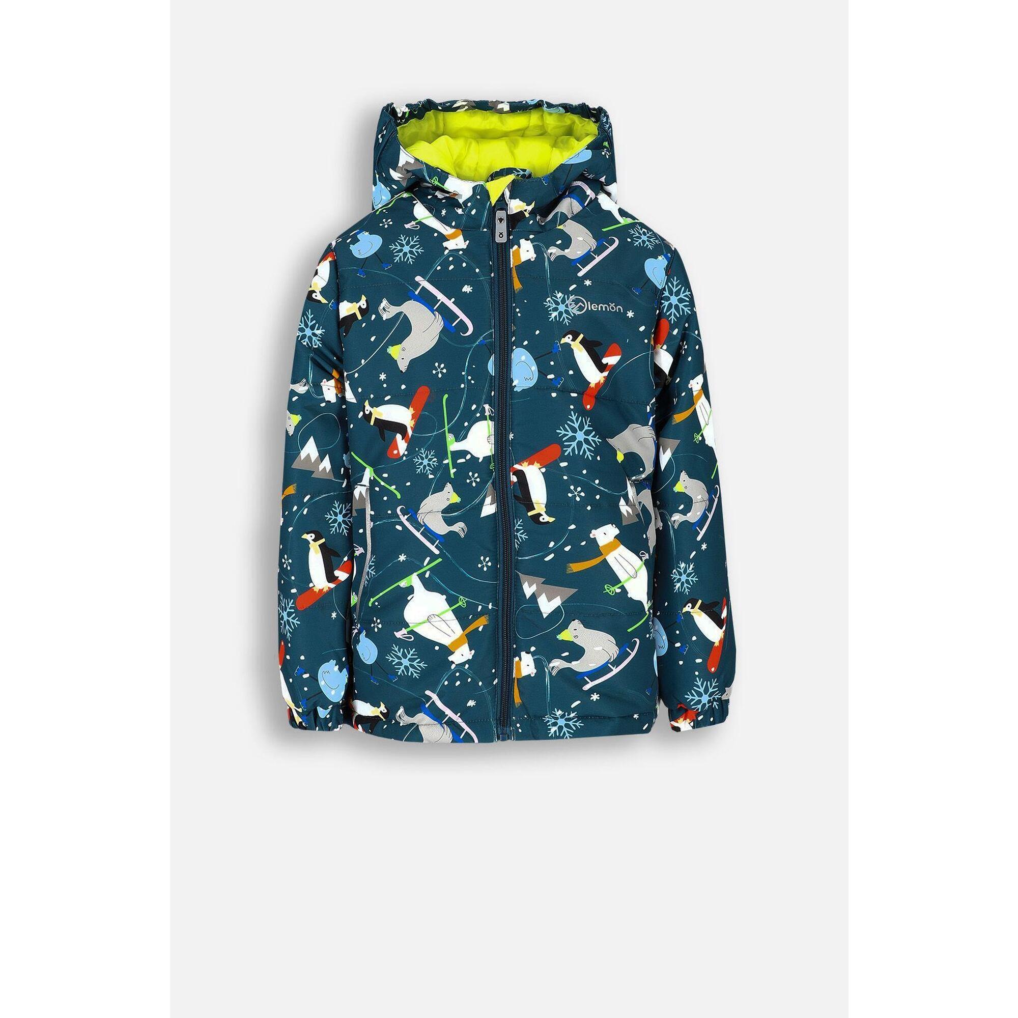 Kurtka narciarska dziecięca Lemon Explore ZL4 granatowa