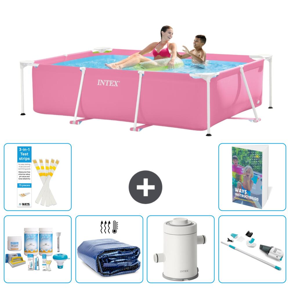 INTEX Basen ze stelażem Prostokątny - 220x150x60 cm - 7-częściowy S136