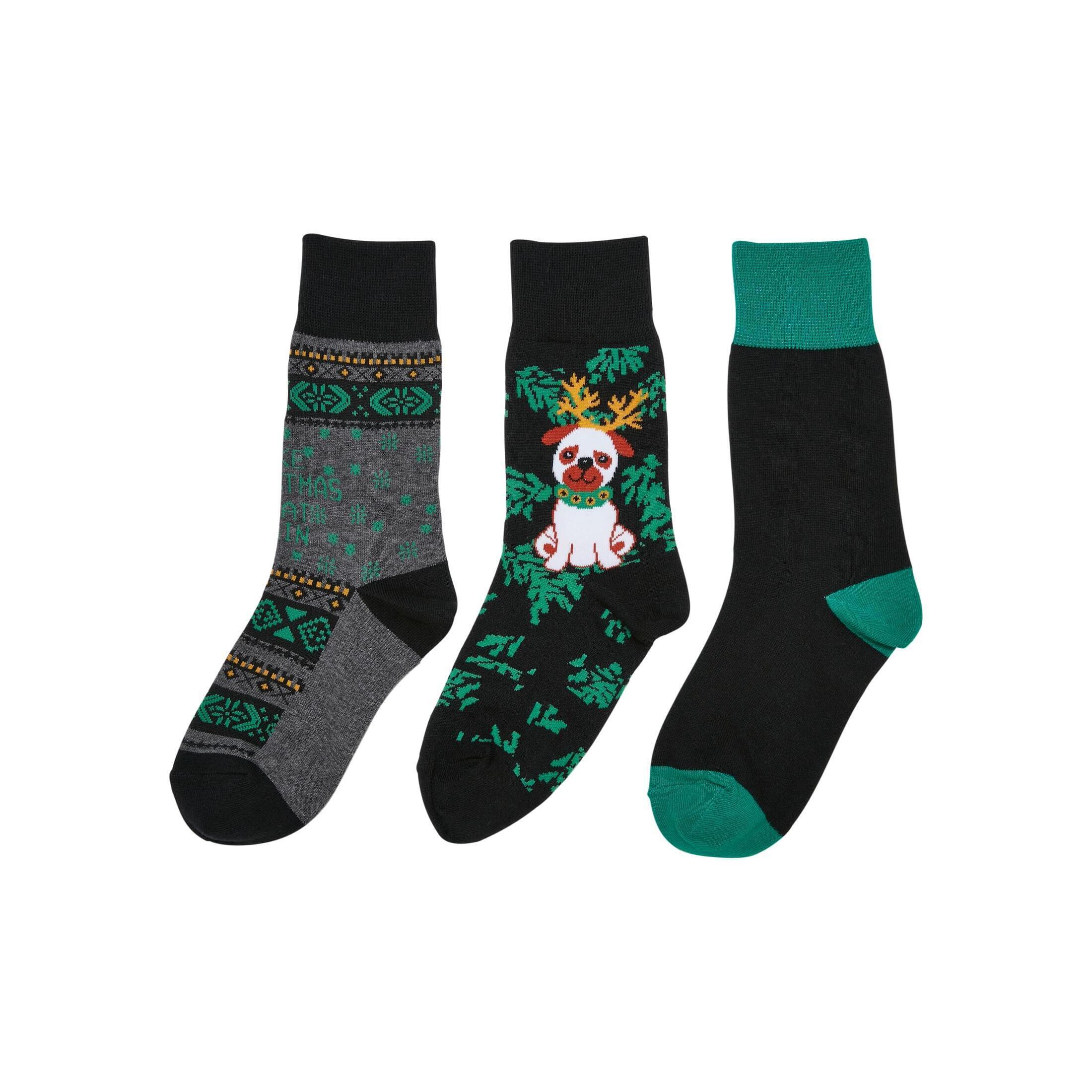 Skarpetki dziecięce Urban Classics Christmas Dog (x3)