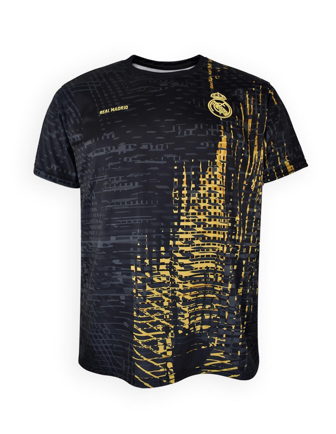 Maglia da allenamento per bambini Real Madrid Urban nera e dorata