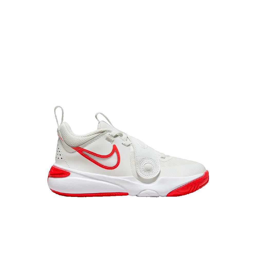 Buty Nike Team Hustle D 11 biało-czerwone junior