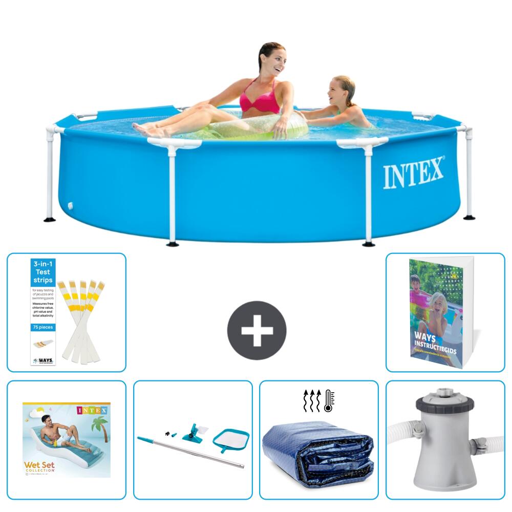 INTEX Basen ze stelażem Okrągły - 244x51 cm - 7-częściowy S134