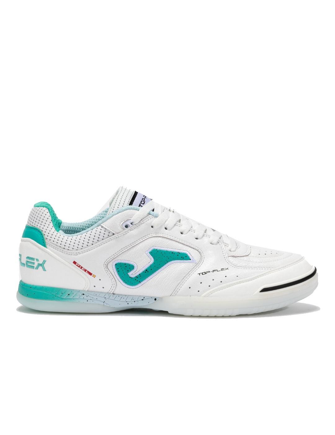 Buty piłkarskie Joma Top Flex 2502 Indoor biało-turkusowe TOPW2502IN