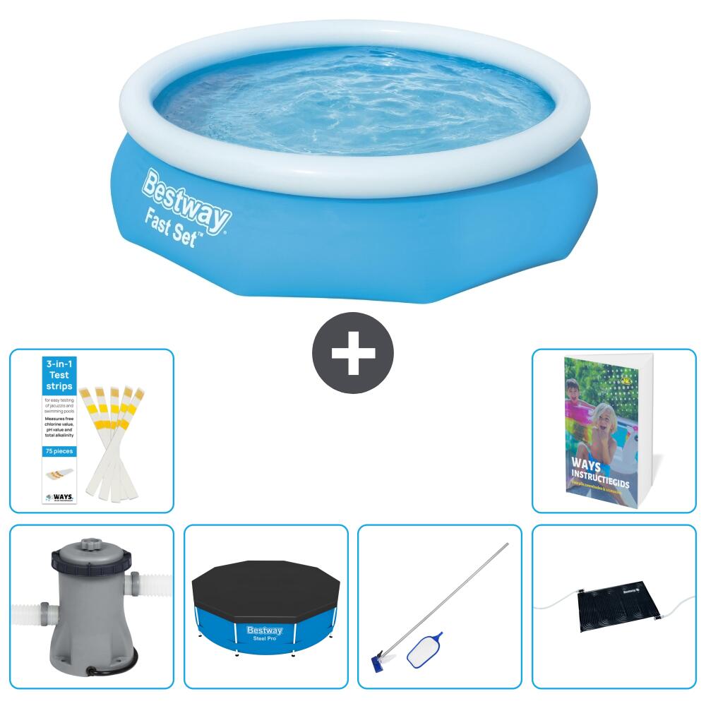 BESTWAY Basen Fast Set Okrągły - 305x76 cm - 7-częściowy S241