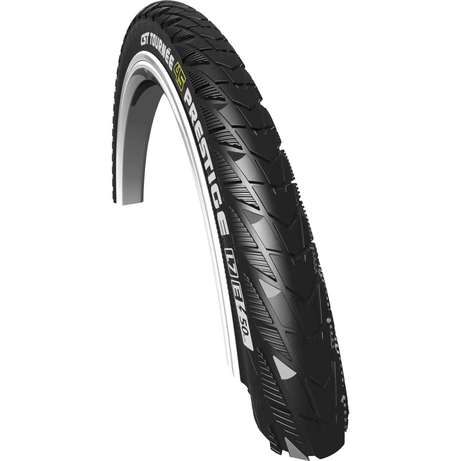 Opona Tournee Prestige 26 X 1,75 Czarna Z Odblaskowymi Liniami