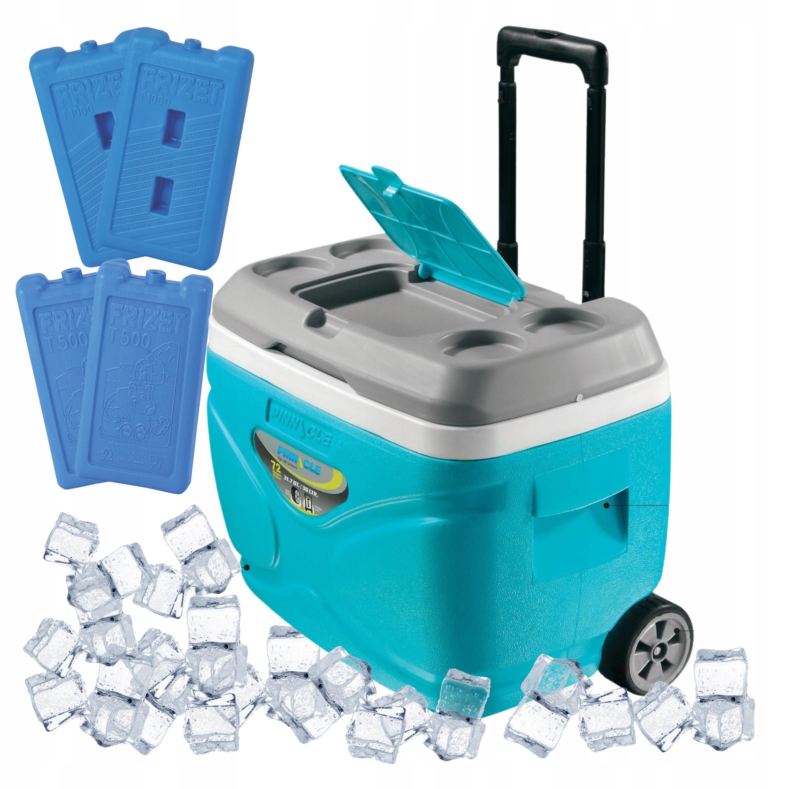 Lodówka turystyczna kółka Pinnacle 30L hydra + 4 wkłady 2x 1000ml 2x 500ml
