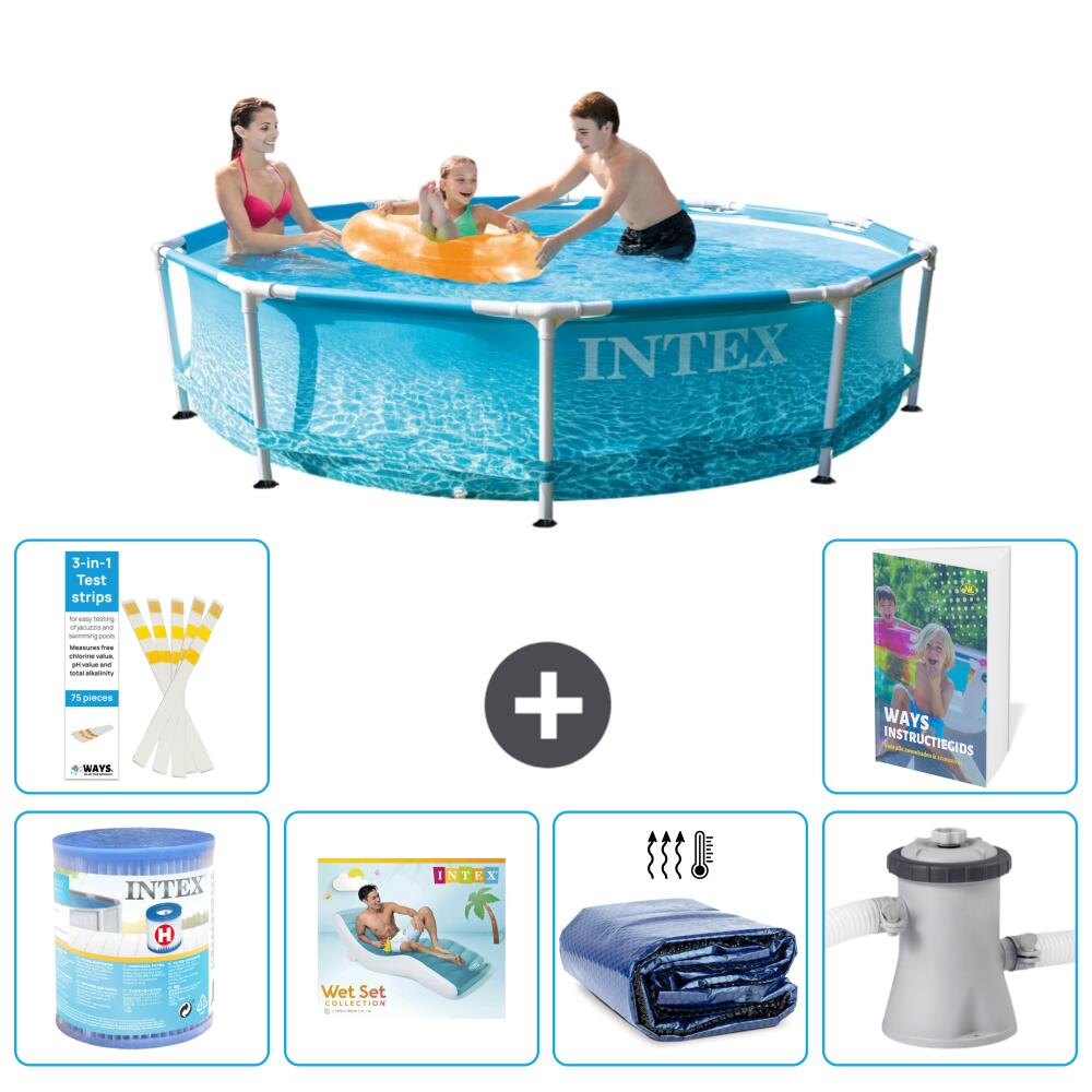 INTEX Basen ze stelażem Okrągły - 305x76 cm - 7-częściowy S173