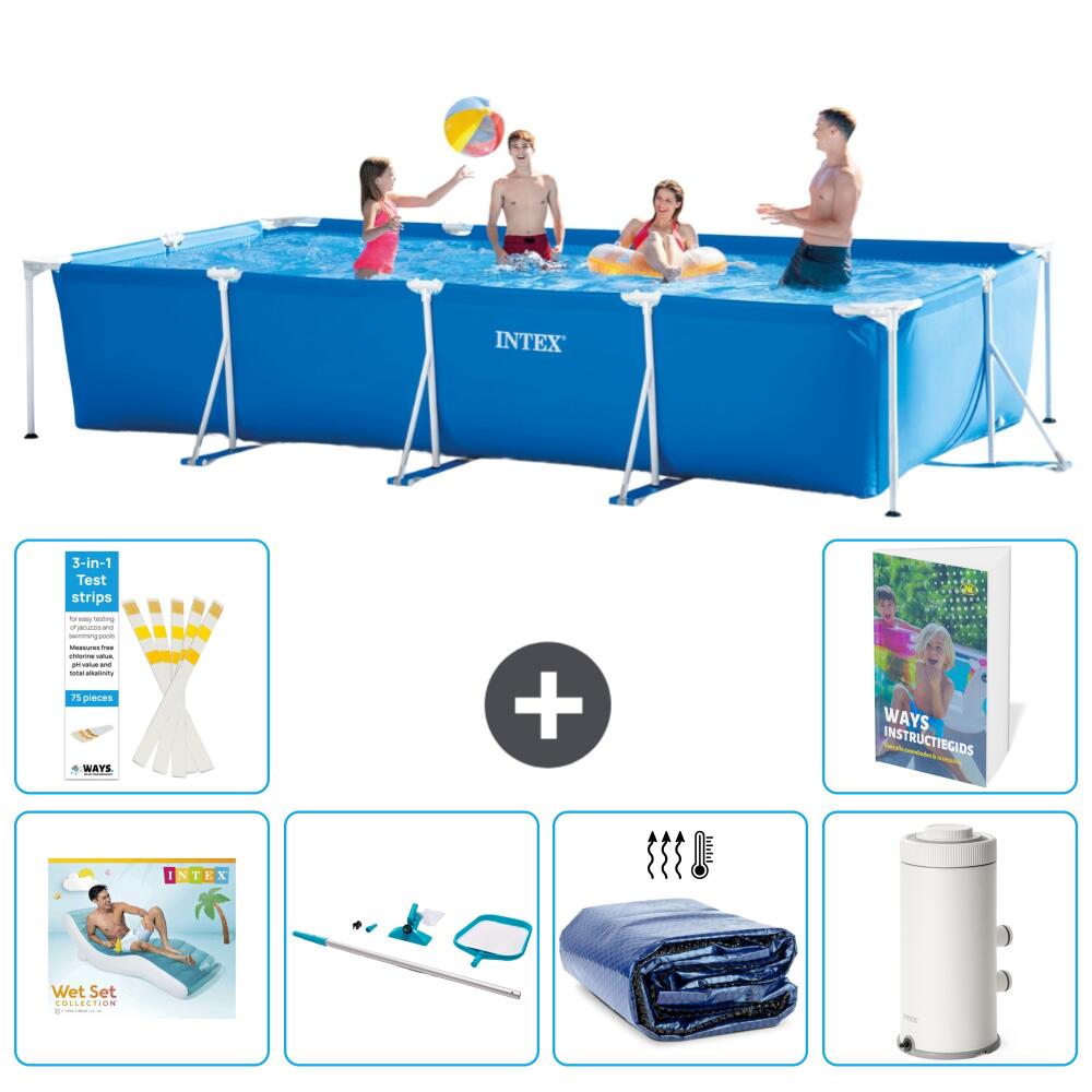 INTEX Basen ze stelażem Prostokątny - 450x220x84 cm - 7-częściowy S96