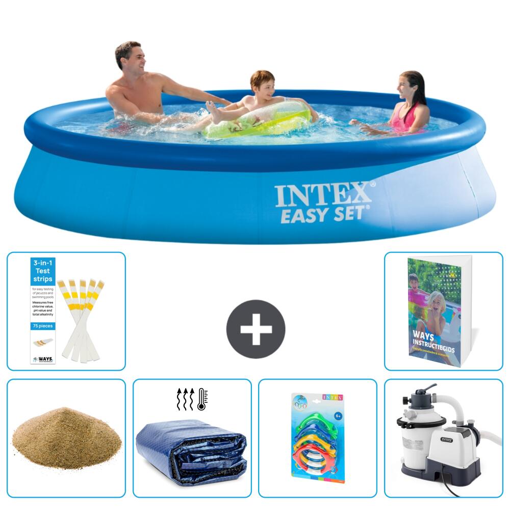 INTEX Basen Easy Set Okrągły - 366x76 cm - 7-częściowy S36