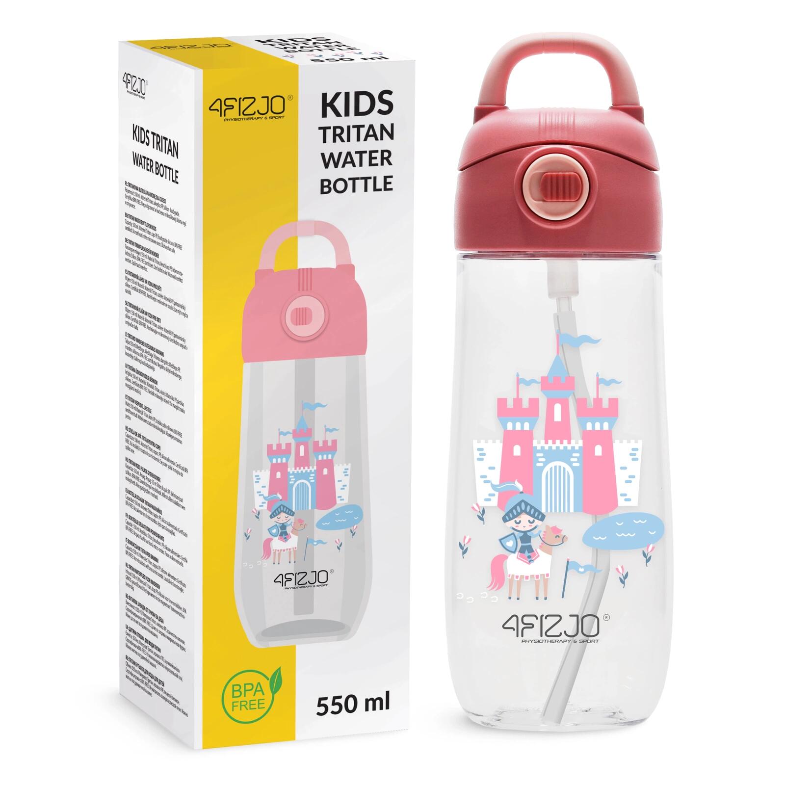 Bidon dla dziecka na wodę 4FIZJO 550 ml