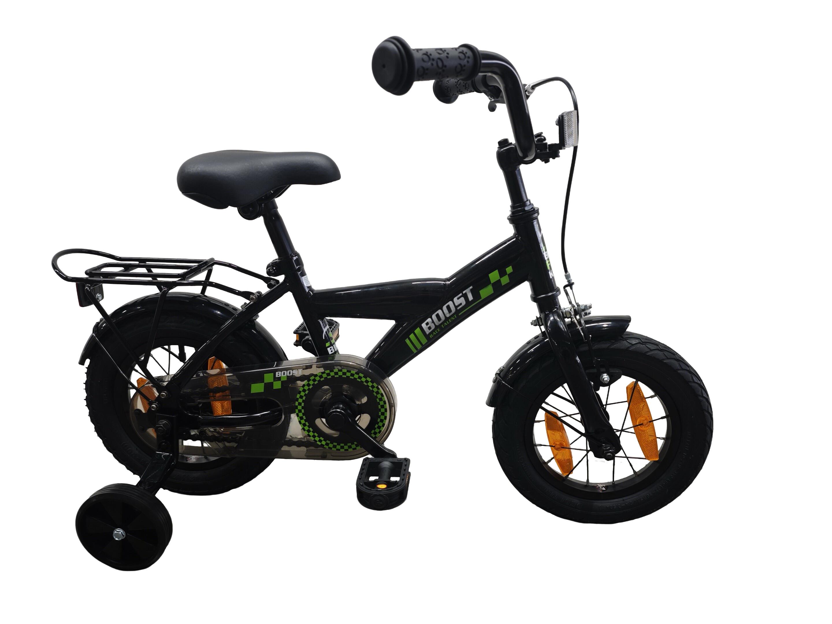Bikefun Boost 12 cali rower dziecięcy z kółkami - czarny