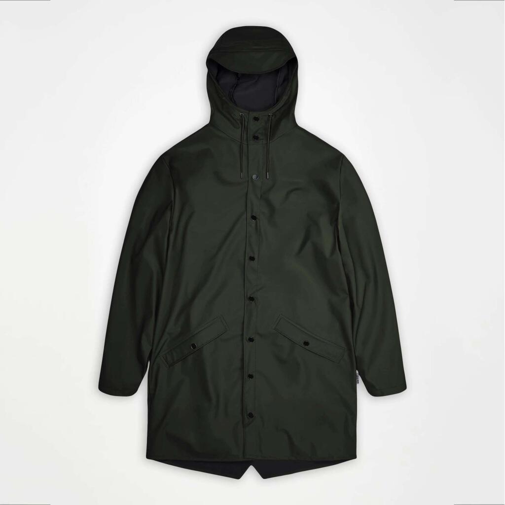 Kurtka RAINS LONG JACKET W3 Szary