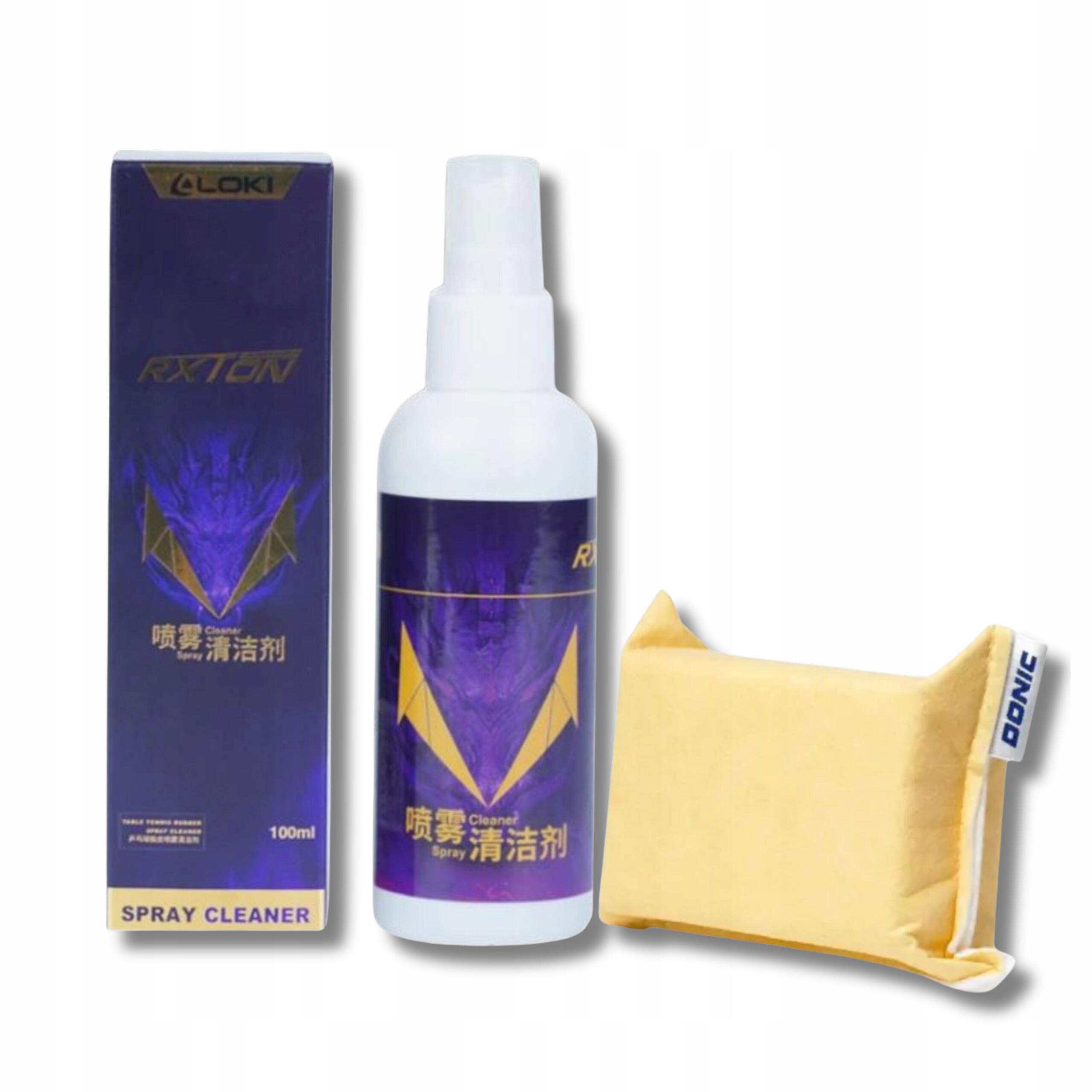PŁYN DO CZYSZCZENIA RAKIETKI DO TENISA STOŁOWEGO 100 ML LOKI + GĄBKA DONIC
