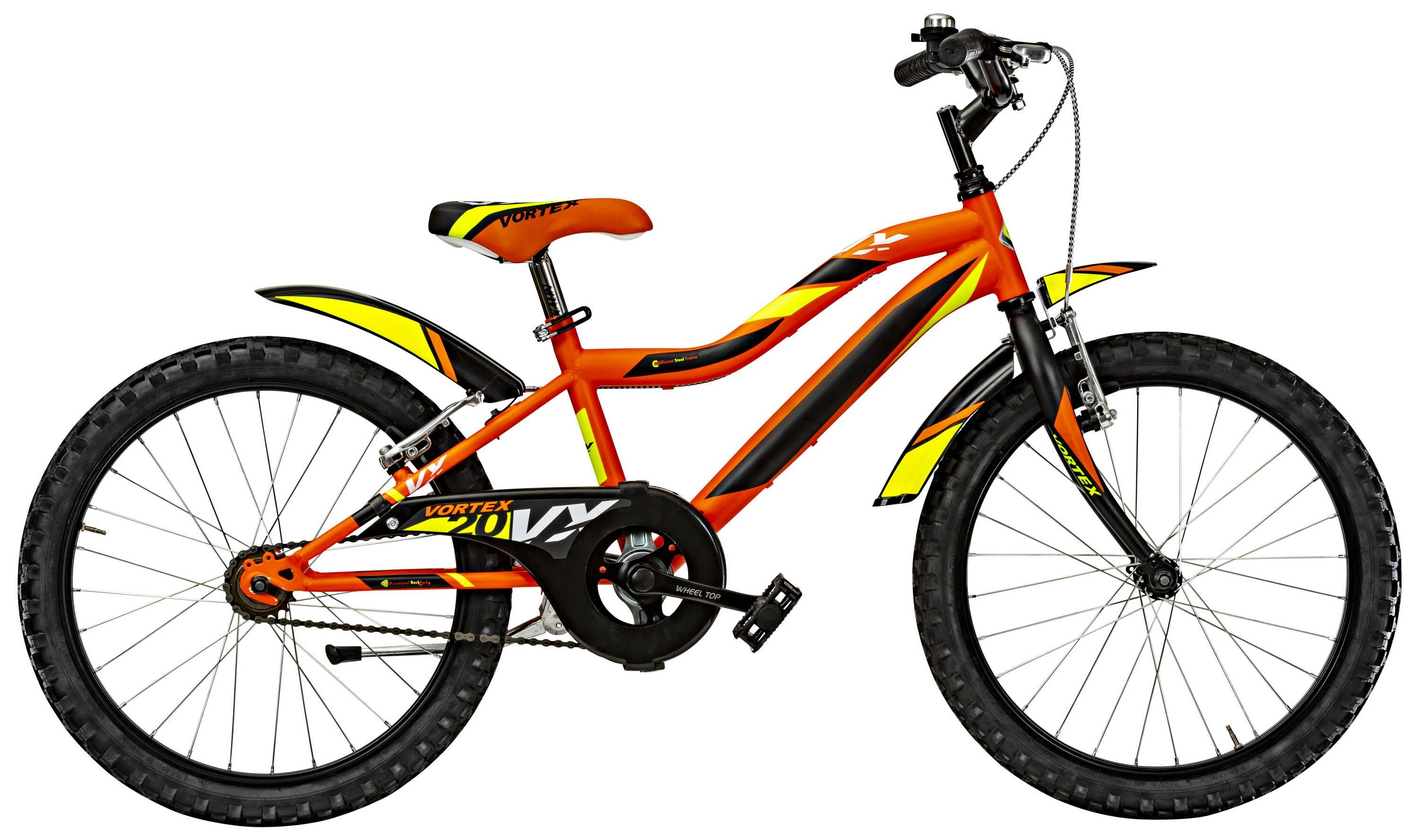 Rower Dziecięcy MTB Canellini VORTEX 20 1B - Pomarańczowy/Czarny/Żółty