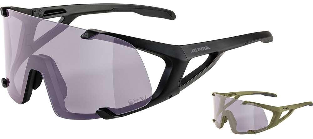 Alpina Hawkeye Q-Lite V okulary rowerowe oliwkowe, szare soczewki
