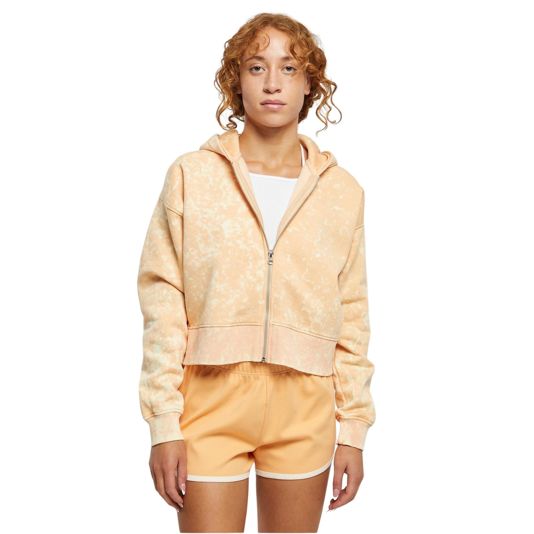 Bluza krótka oversized zapinana na zamek z kapturem damska Urban Classics Towel
