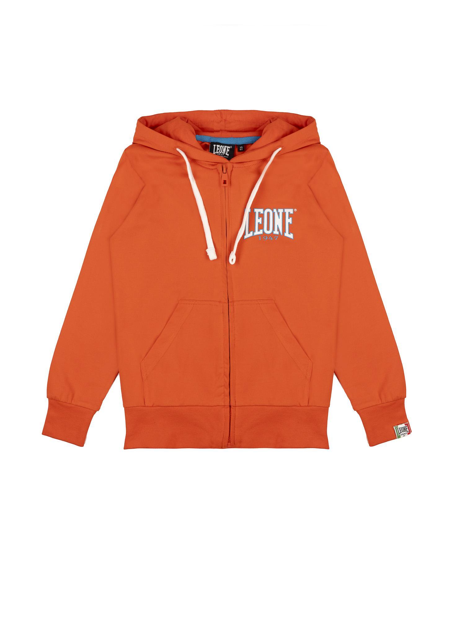 Leone New Basic dziecięce bluzy zapinane na zamek z nieczesanej bawełny