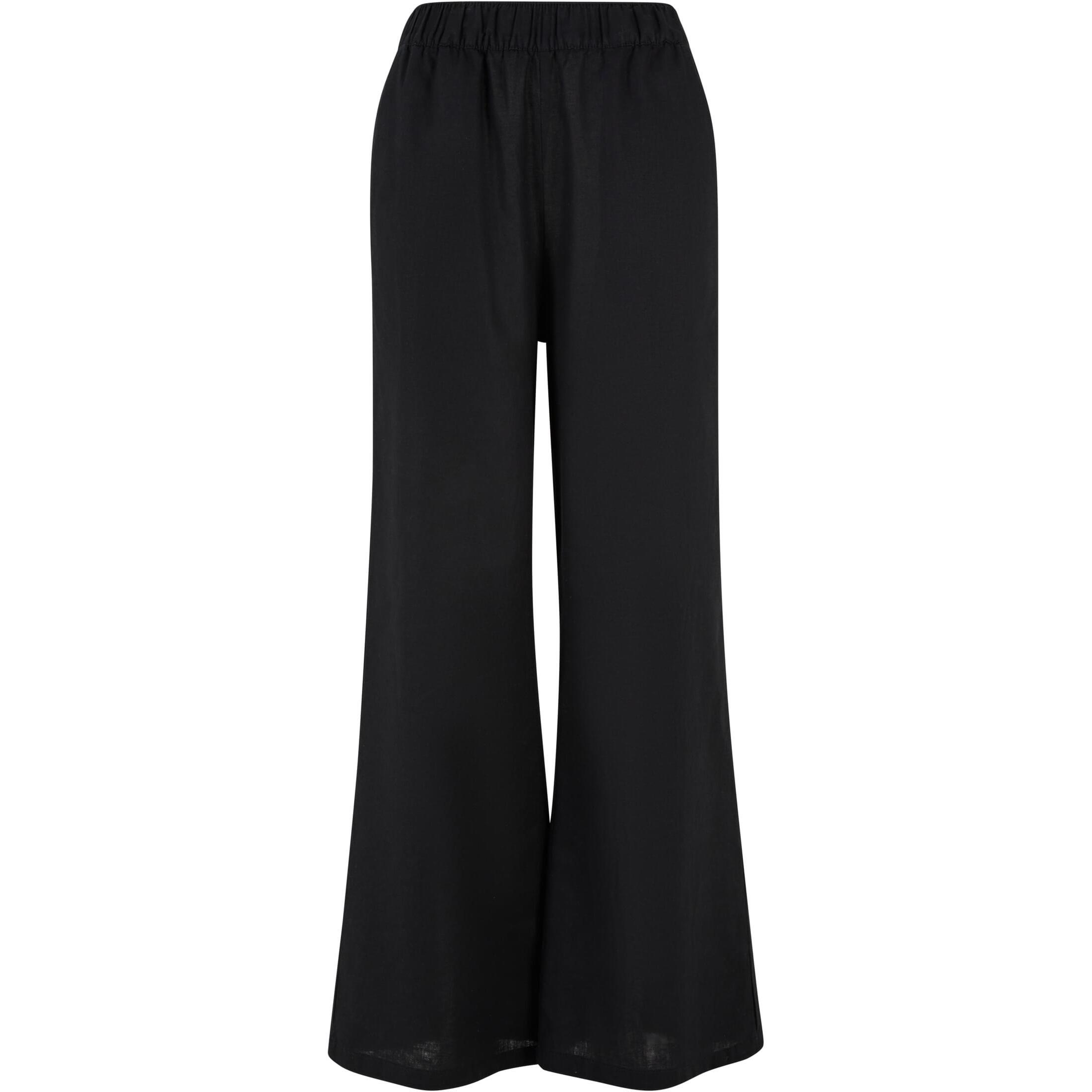 Spodnie z mieszanki lnu dla kobiet Urban Classics Wide