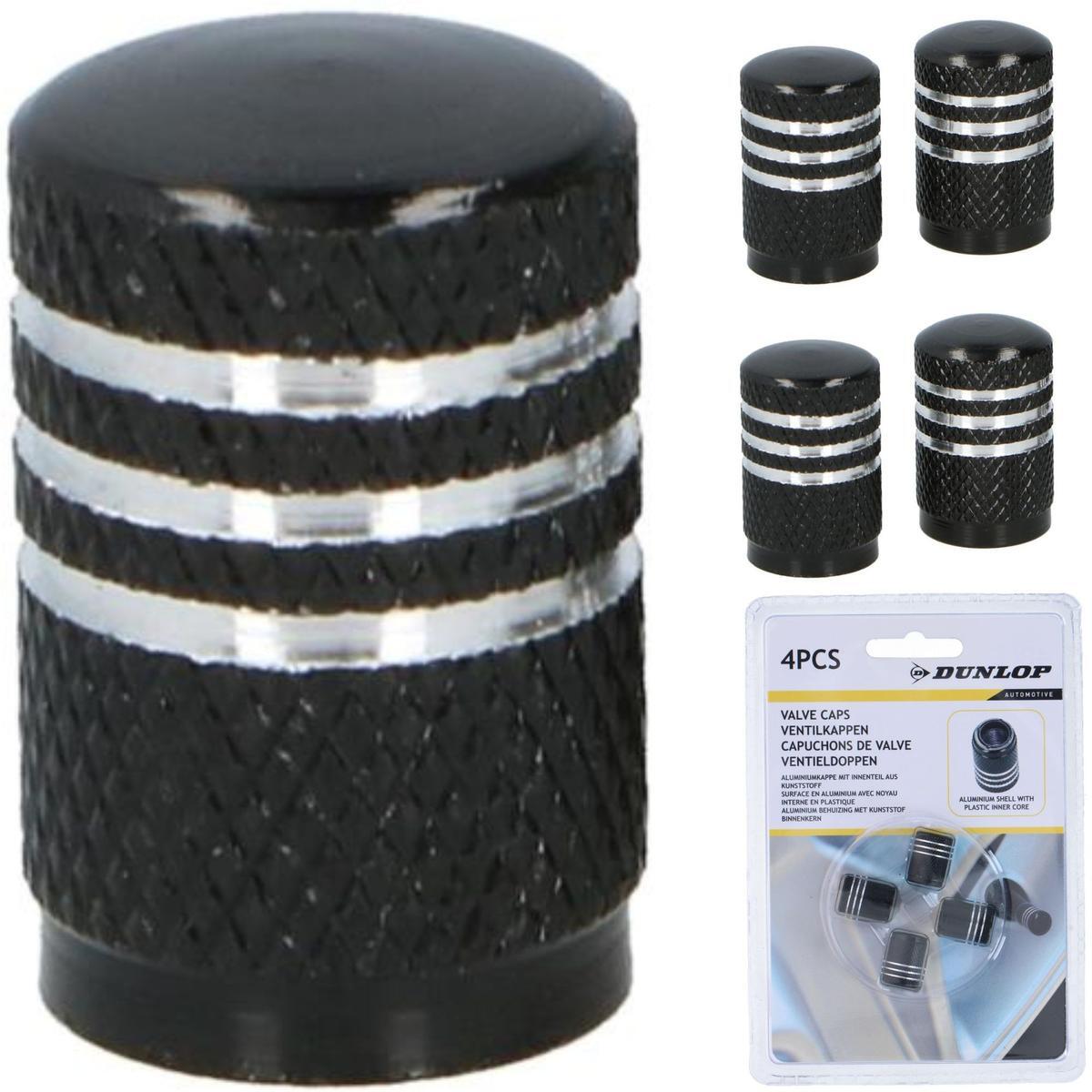 Nakrętki na wentyle do opon Dunlop aluminiowe 4SZT