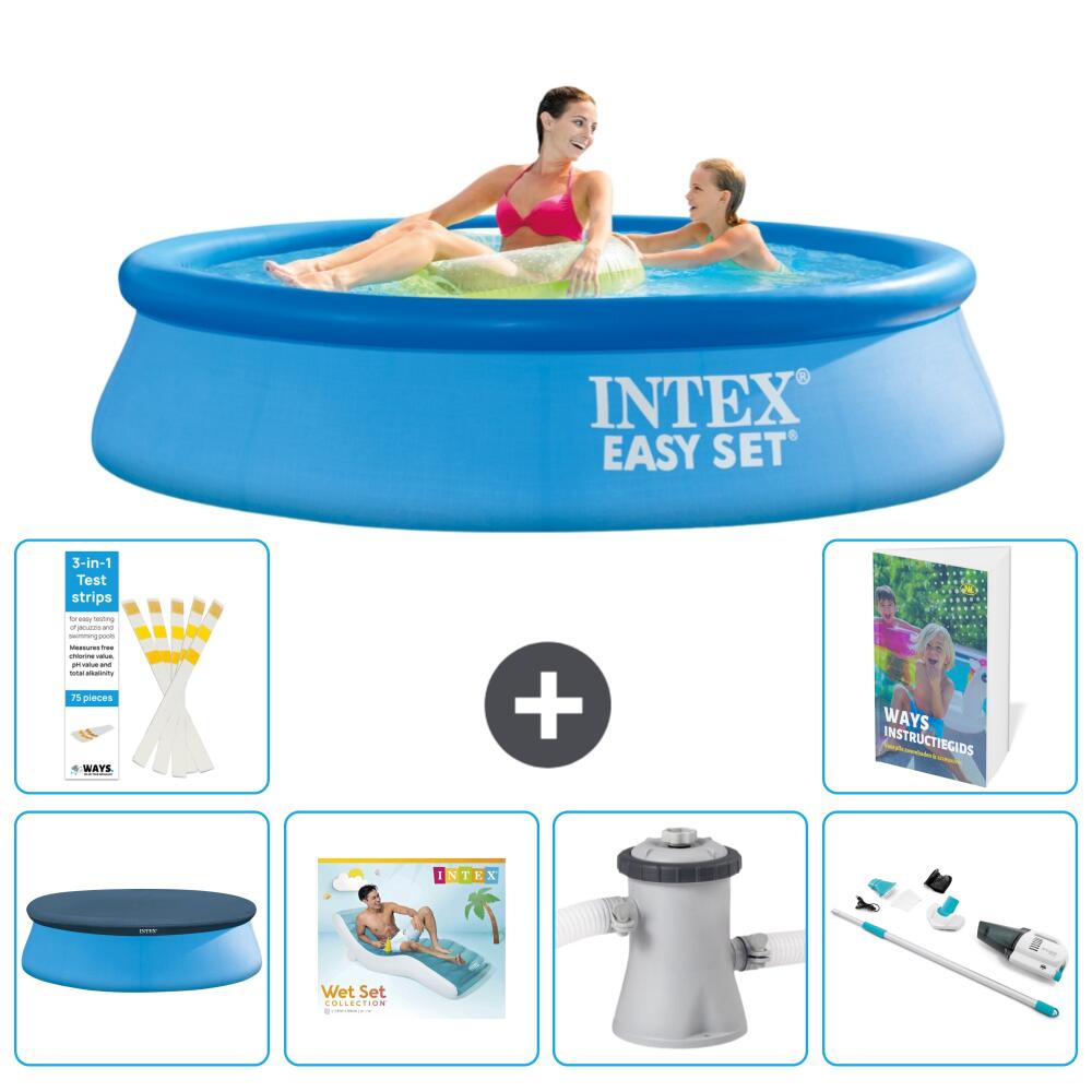 INTEX Basen Easy Set Okrągły - 244x61 cm - 7-częściowy S62
