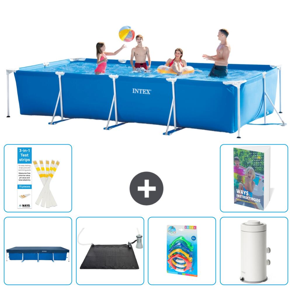 INTEX Basen ze stelażem Prostokątny - 450x220x84 cm - 7-częściowy S118