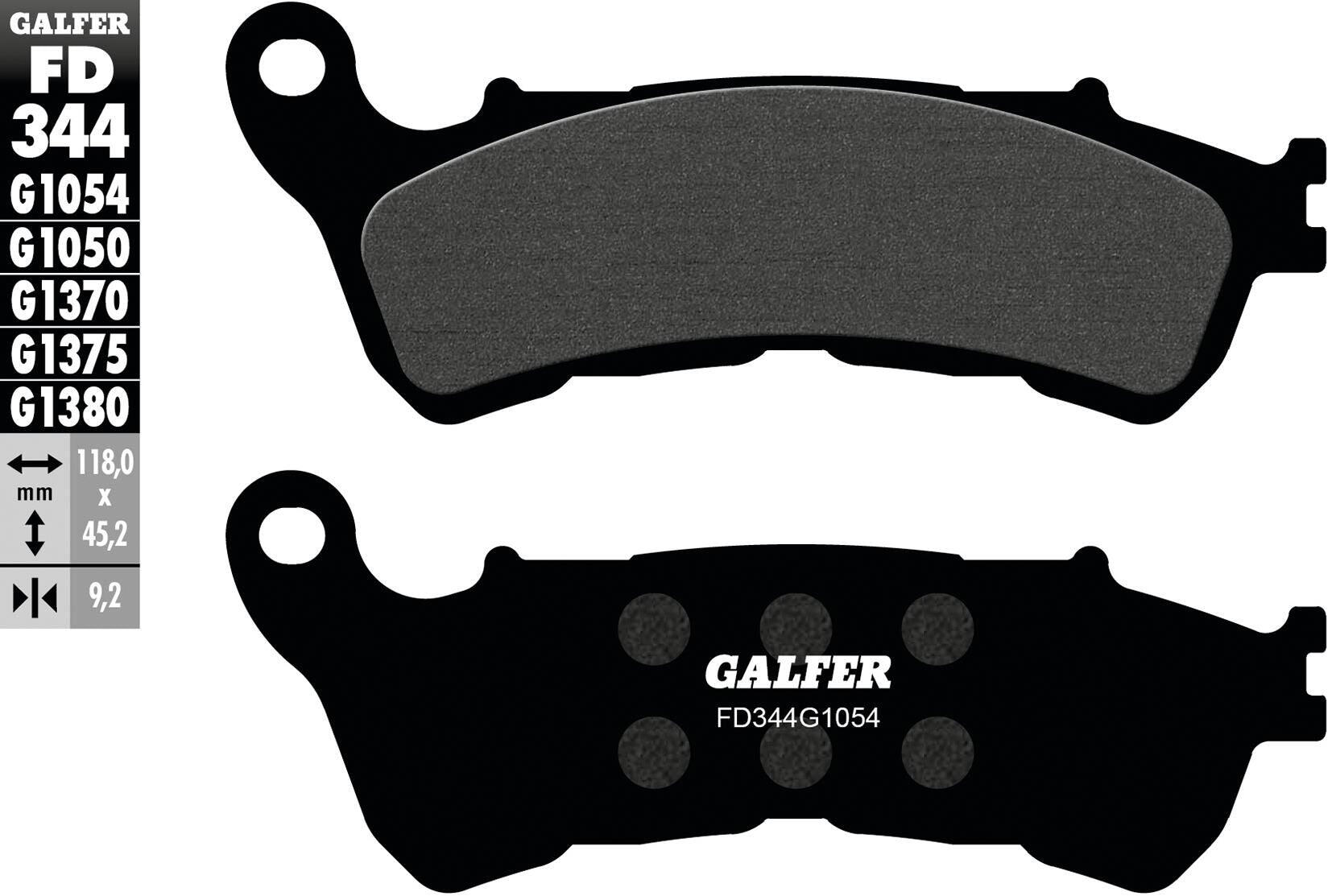 GALFER klocki hamulcowe FD344 (G1054) organiczne standard